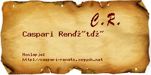 Caspari Renátó névjegykártya
